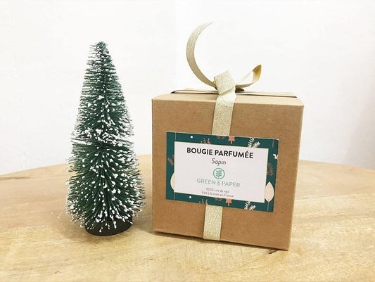 Nouveauté la bougie naturelle de Noël - Green and Paper