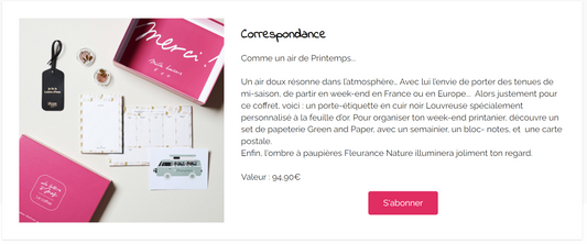 Dans le coffret Ines de la Fressange