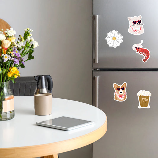 Aimant magnet chat Green and Paper