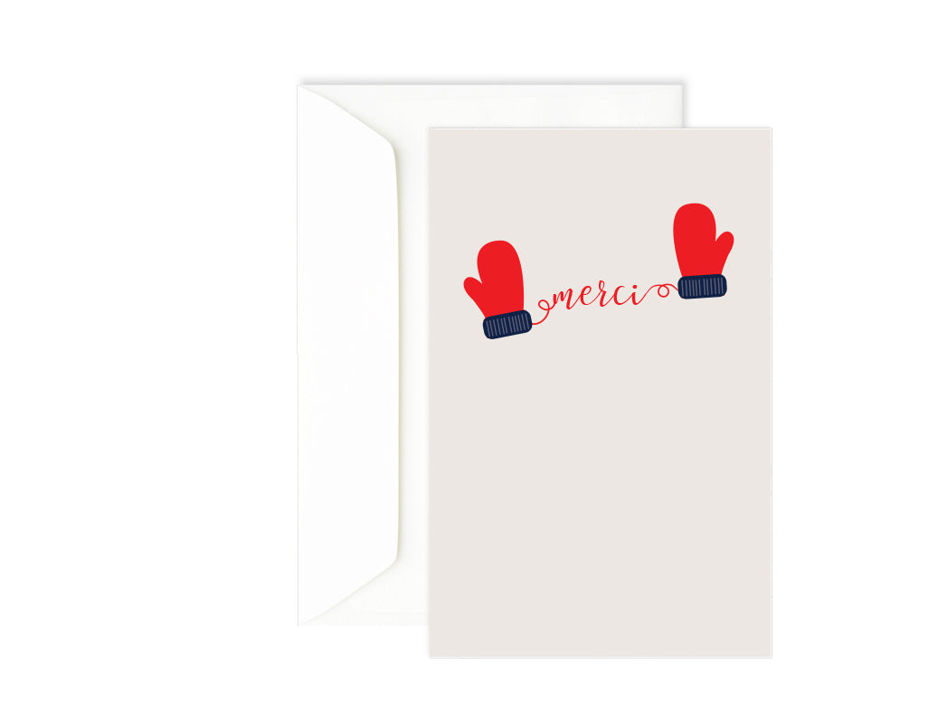 carte remerciement merci moufles green and paper