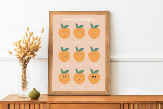 Affiche des émotions clémentine Green and Paper
