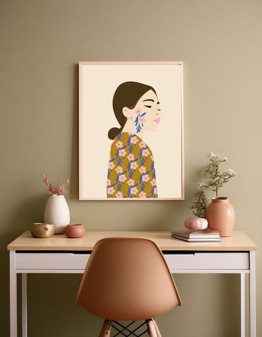 Affiche maison japonaise Green and Paper