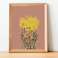 affiche mimosa leopard green and paper