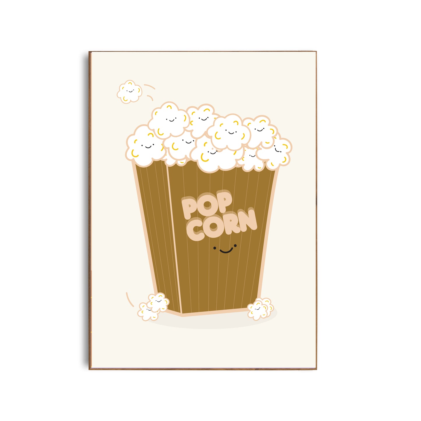 affiche kawaii pop corn green and paper