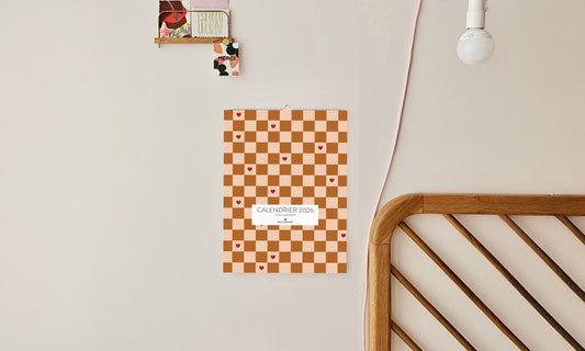 Calendrier mural 2026 grand format avec cases Green and Paper