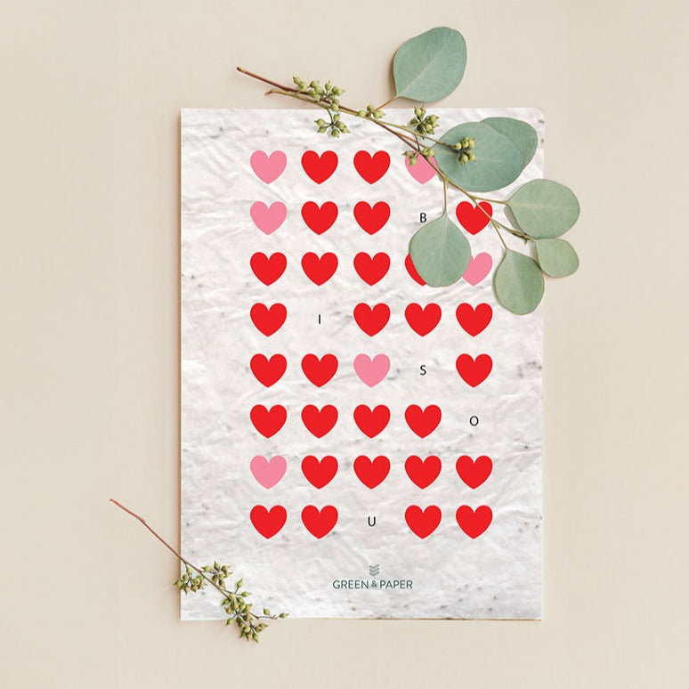 carte à planter avec fleurs des chmpas pour offrir un caeau et un message