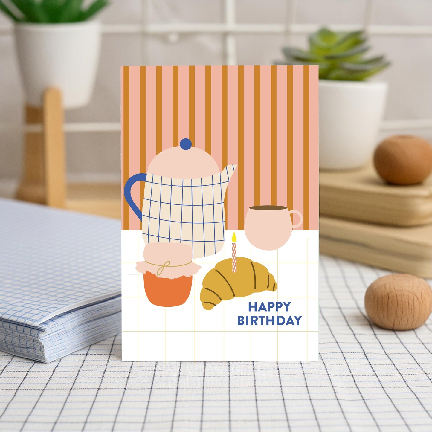 Carte anniversaire petit dejeuner Green and Paper