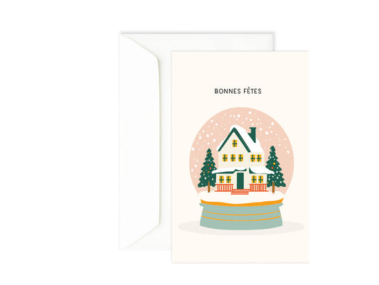 Carte de voeux Noël bonhomme de pain d'épices Green and Paper