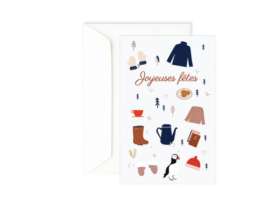 Carte de Noël Joyeuses fêtes