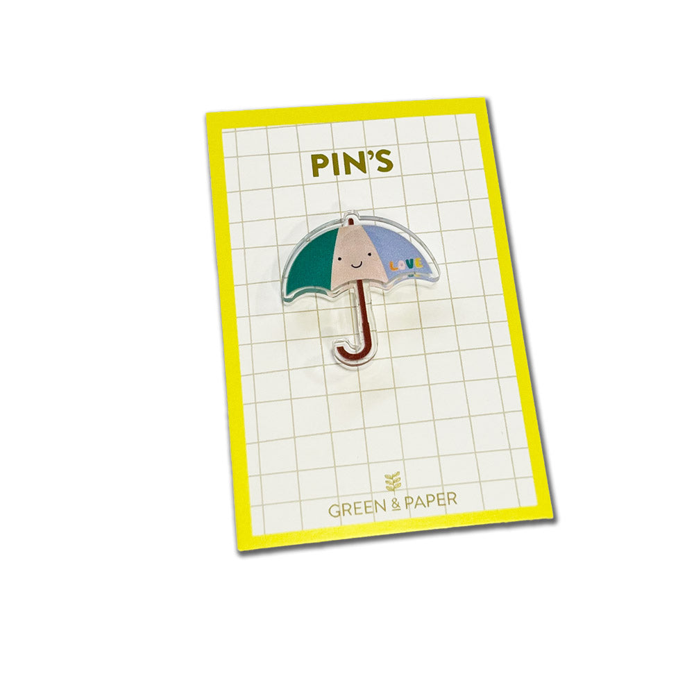 Pin's poulette à skate Green and Paper