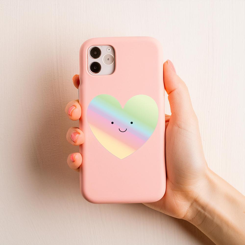 stickers holographique en forme de coeur