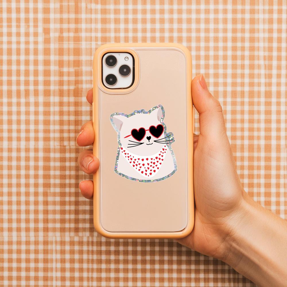 stickers-pour-iphone-chat-lunettes-roses-green-and-paper
