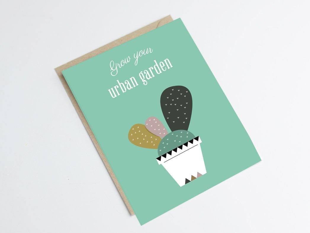 Carte cactus Green and Paper