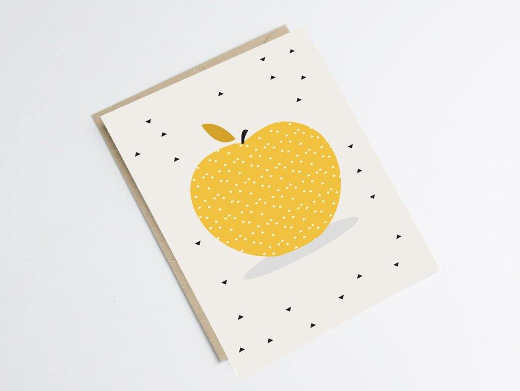 Carte pomme Green and Paper