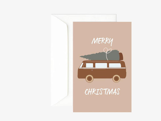 Carte de voeux van noël Green and Paper