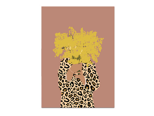 Carte mimosa graou Green and Paper