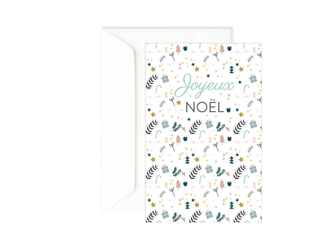 Carte de voeux joyeux noël Green and Paper
