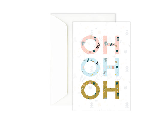Carte de Noël OHOHOH Green and Paper