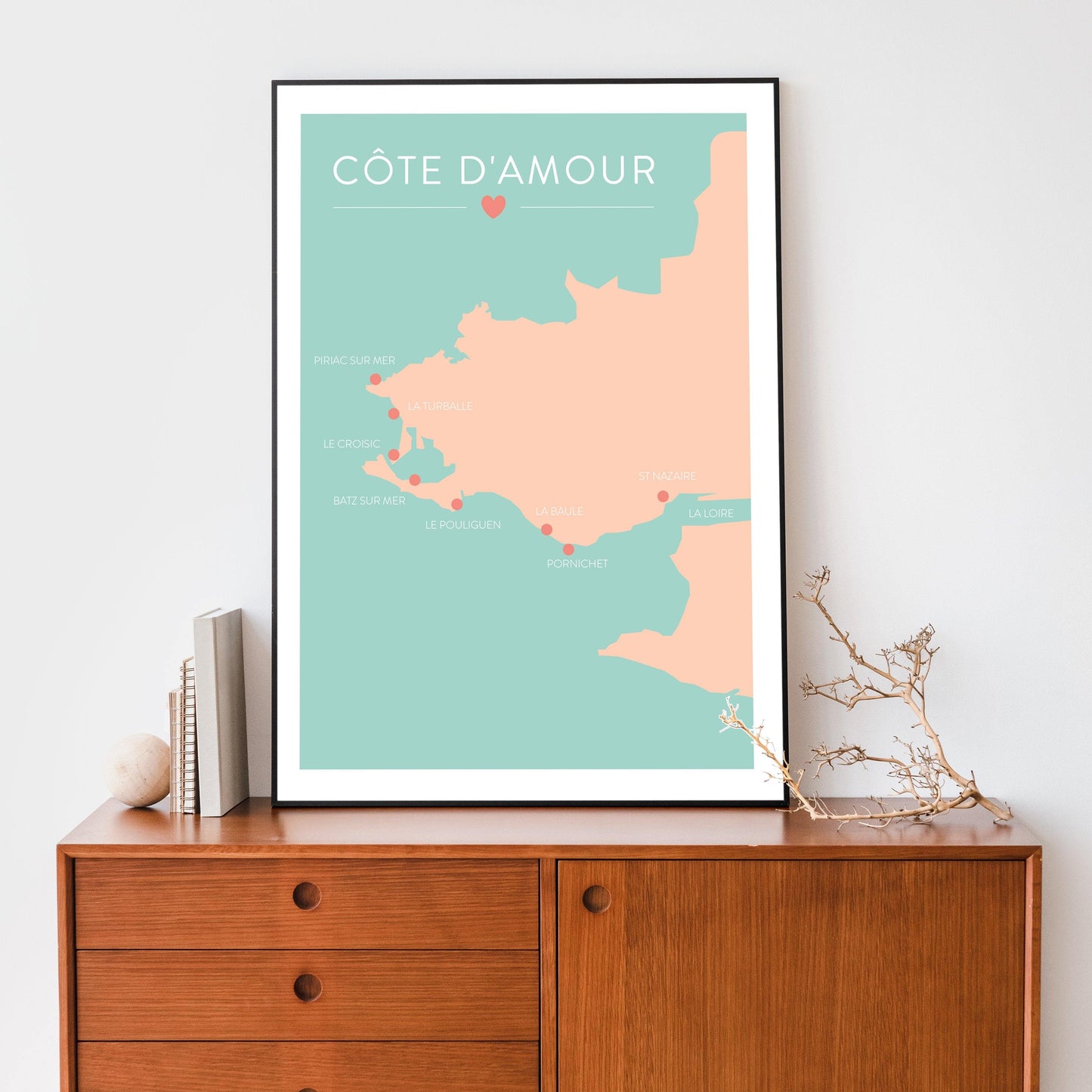 Affiche côte d'amour Green and Paper