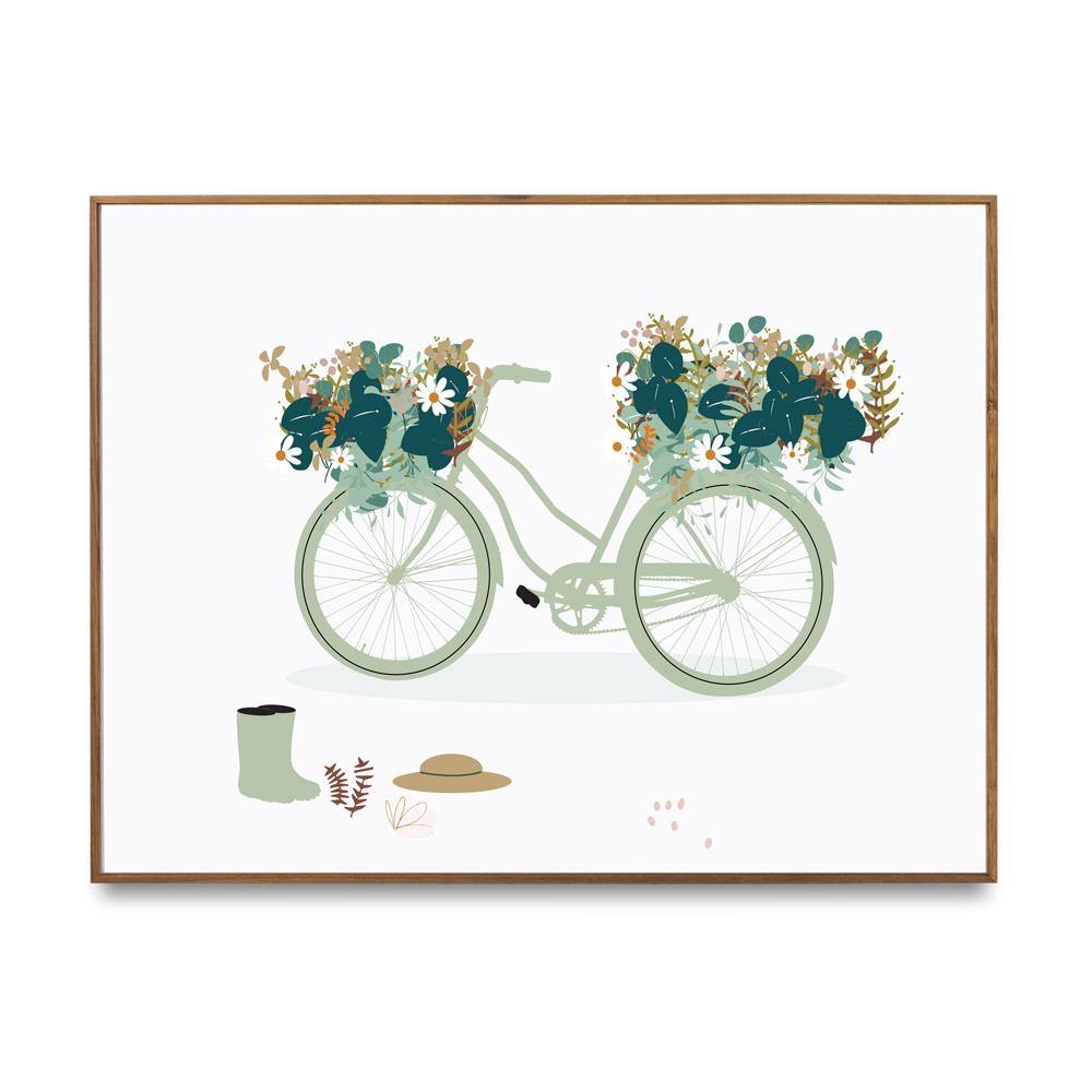 Affiche vélo flower power Green and Paper