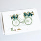 Carte vélo flowers powers Green and Paper