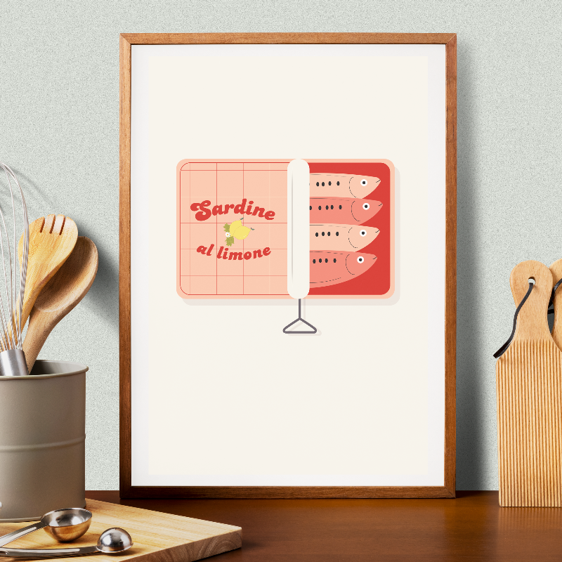 Affiche A4 boite de sardines Green and Paper