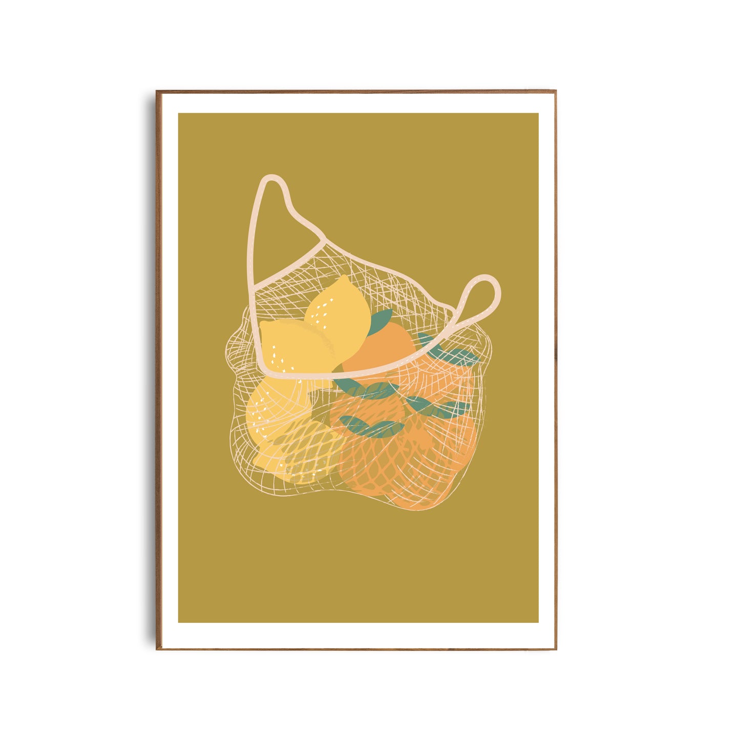 Affiche panier de fruits Green and Paper