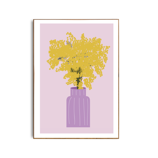 Affiche vase mauve Green and Paper