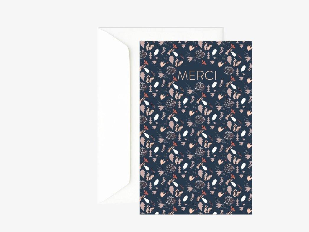 Carte merci liberty bleu marine Green and Paper