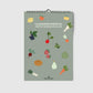 Calendrier perpétuel des fruits et légumes Green and Paper