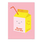 affiche milky jus de fruit kawaii - green and paper