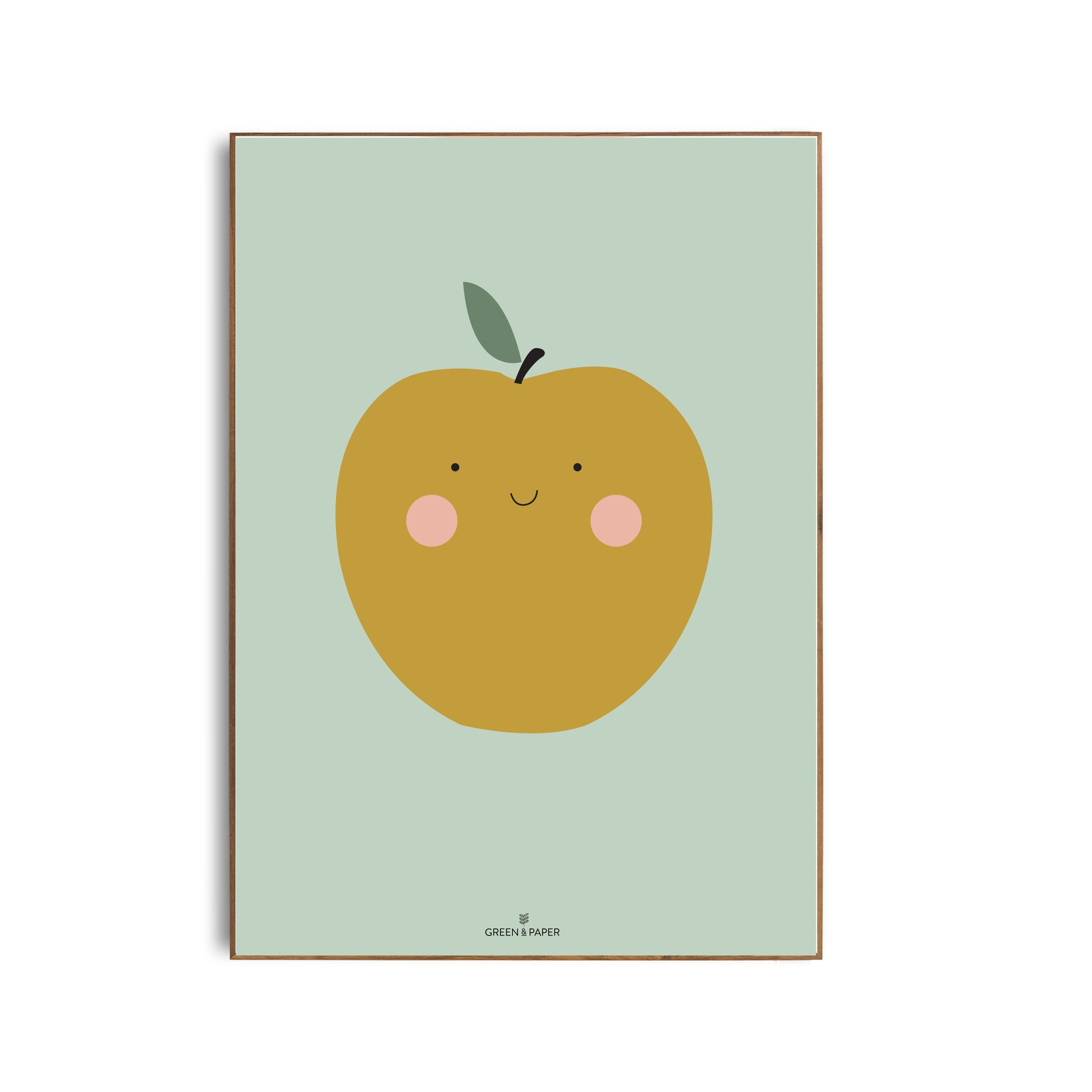 affiche petite pomme green and paper