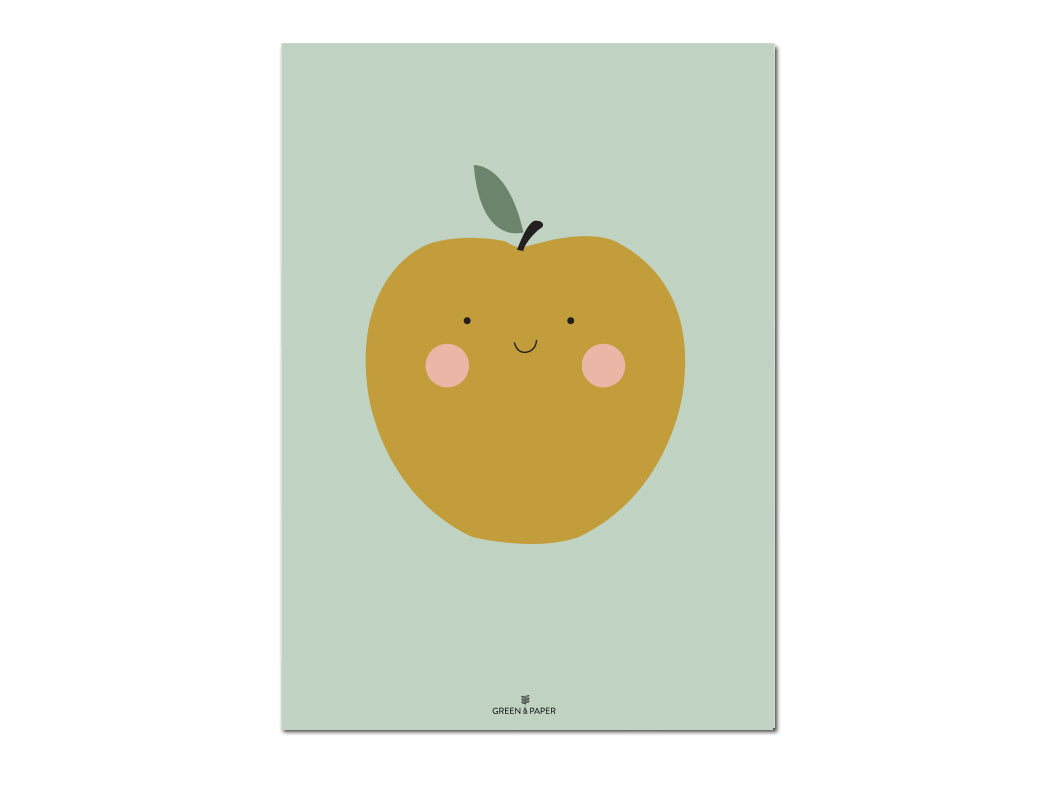 affiche petite pomme green and paper