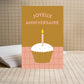 Carte anniversaire cup cake bleu Green and Paper