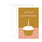 Carte anniversaire cup cake bleu Green and Paper