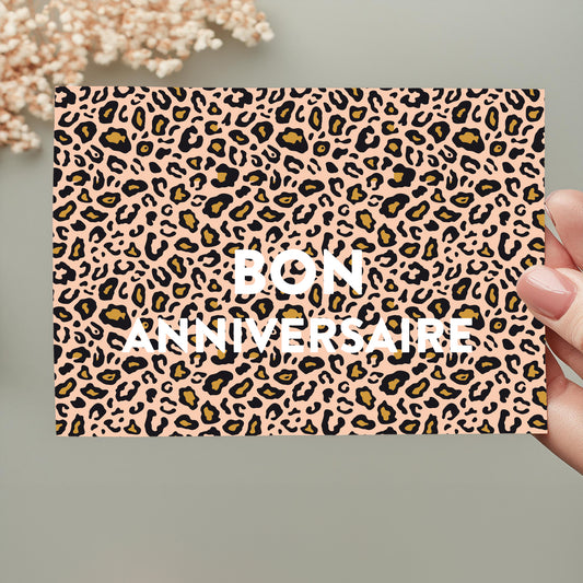 carte motif leopard pour un anniversaire de la marque green and paper