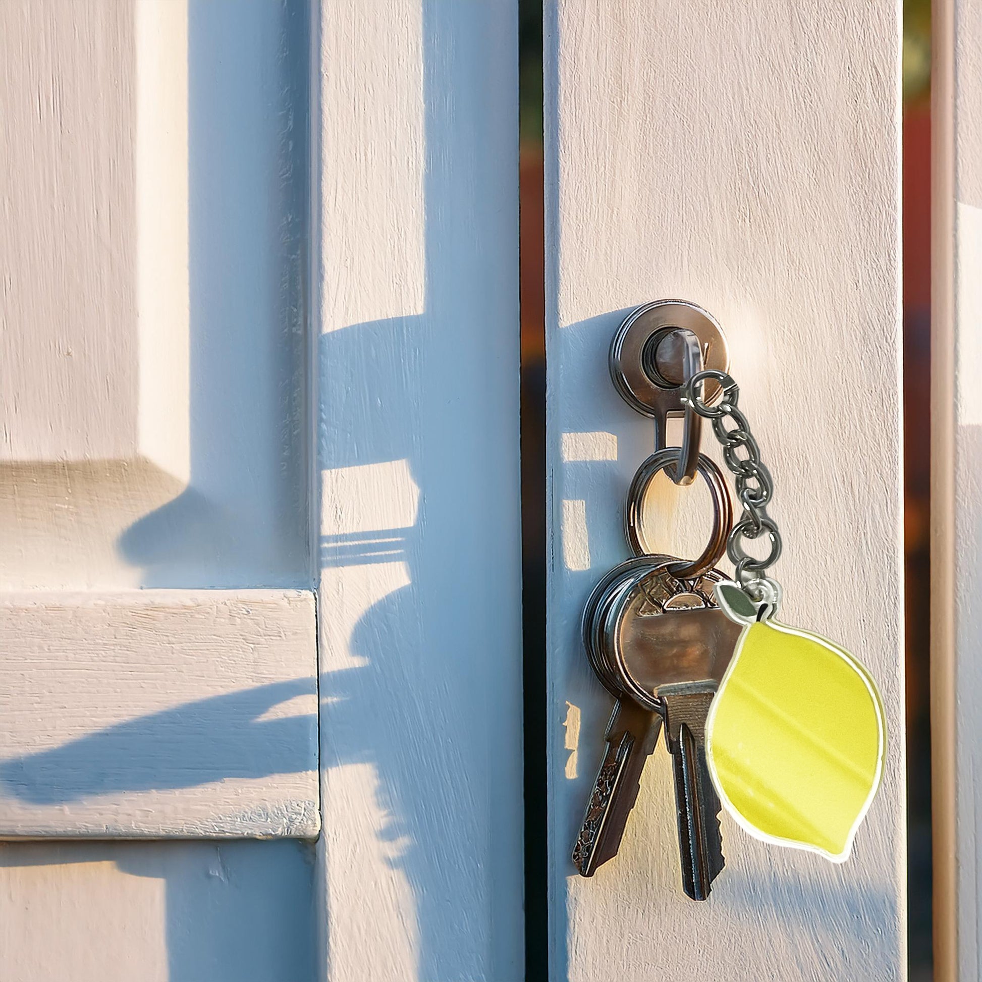 porte clefs citron pour porte maison