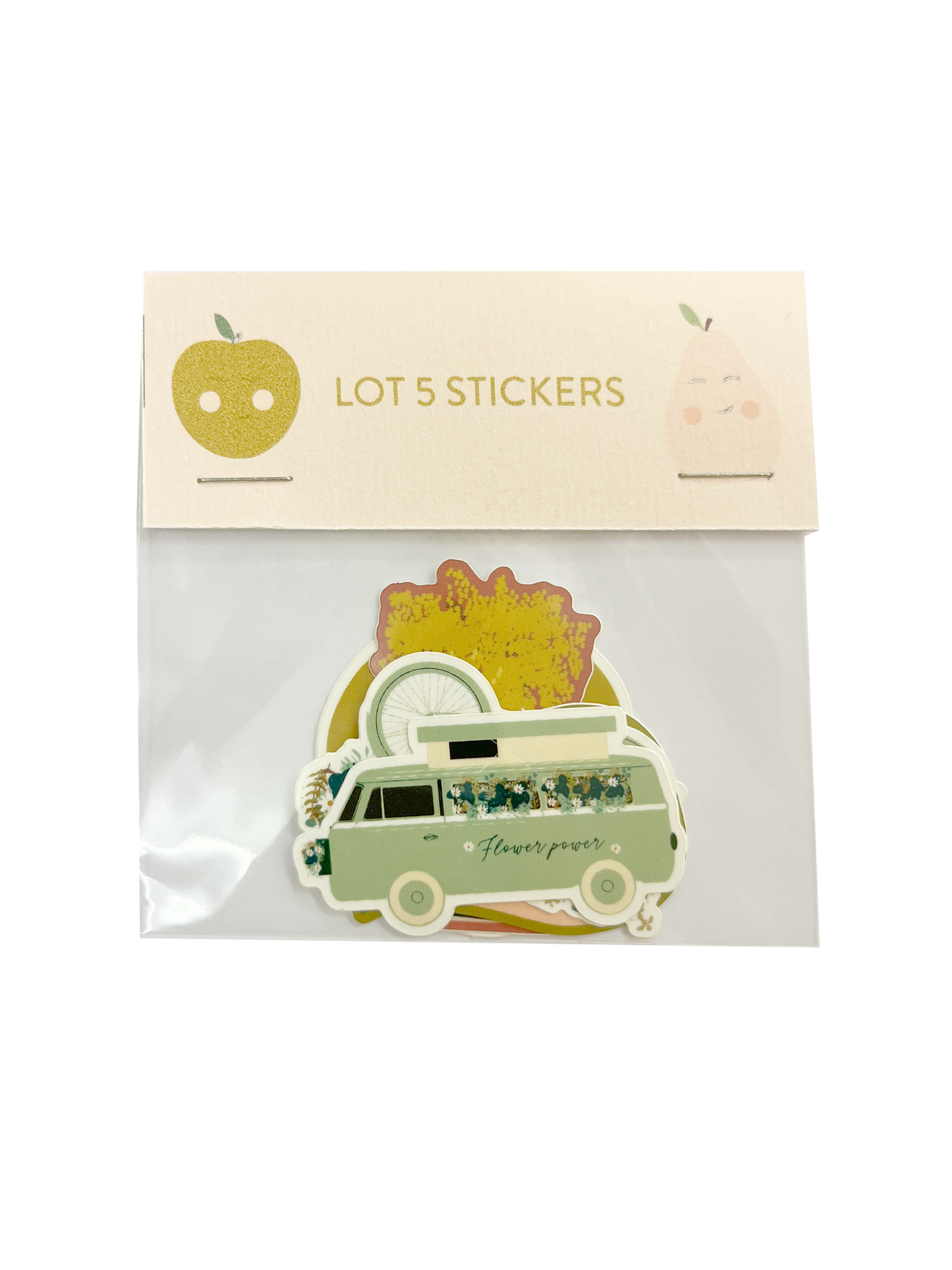Lot de 5 stickers Green and Paper