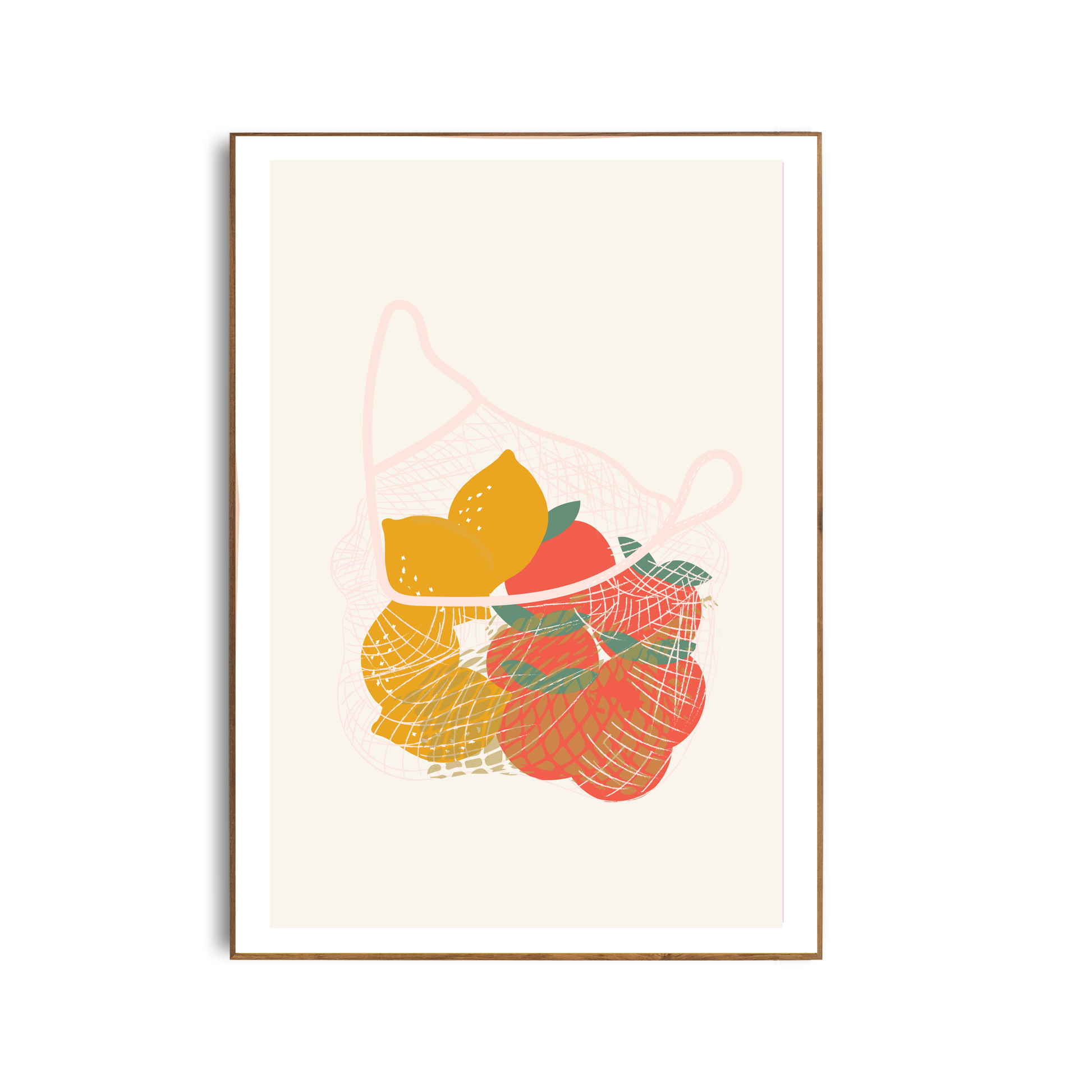 Affiche panier de fruits tutti frutti Green and Paper