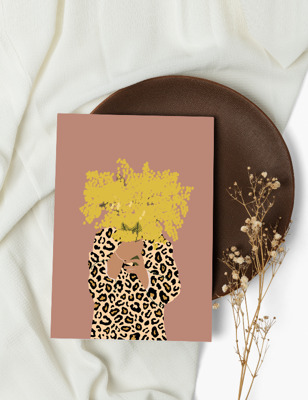 carte-postale-mimosa-leopard-greenandpaper