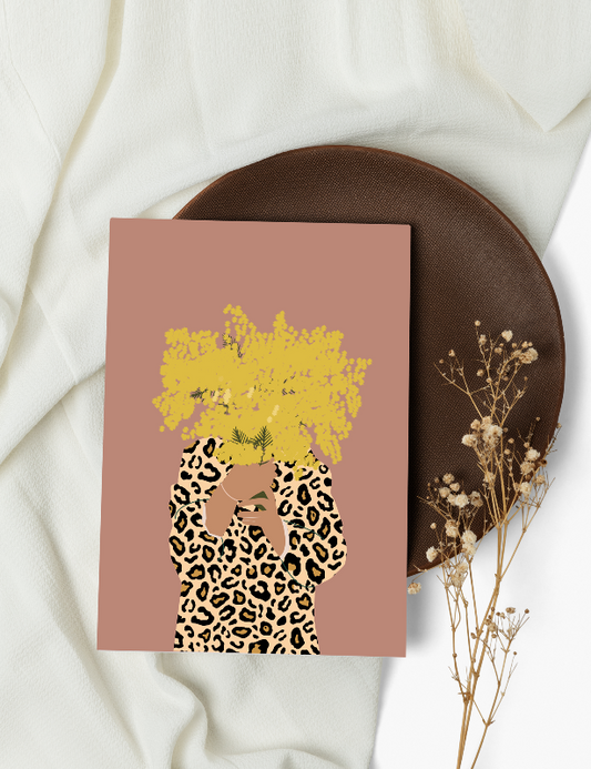 carte-postale-mimosa-leopard-greenandpaper