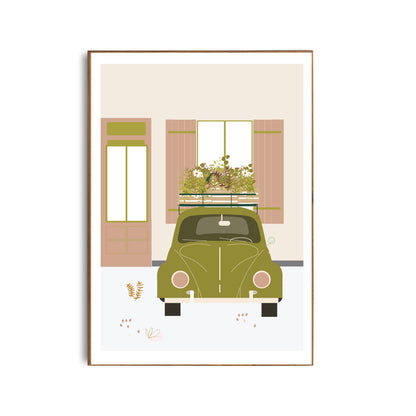 Affiche coccinelle Green and Paper