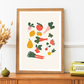 Affiche fruits et légumes tutti frutti Green and Paper