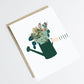 Carte arrosoir fleurs Green and Paper