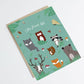 Carte animaux de la forêt Green and Paper